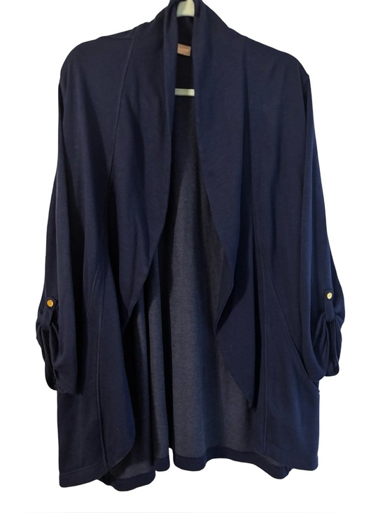 Chico's Sweaters - Chico's Navy Textured Knit Cardigan